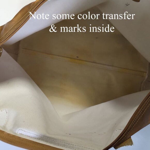 Longchamp Le Pliage Made in France Gold Nylon Large Shoulder Tote - Picture 10 of 12